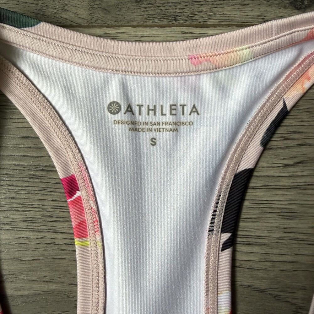 Athleta Pink Chi Tank - Floral Peony Print - Size Small - Picture 2 of 3